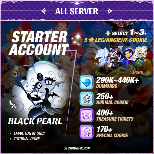 Black Pearl Cookie Run Kingdom account