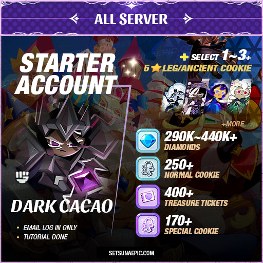 Cookie Run Kingdom Account 5* Dark Cacao Starter All Server