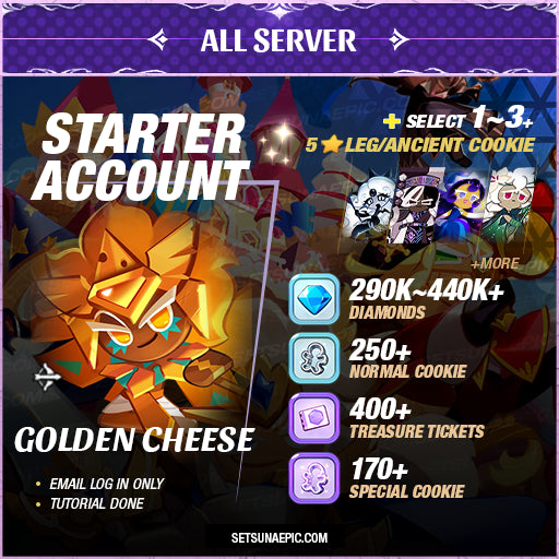 Cookie Run Kingdom Account 5* Golden Cheese Starter All Server