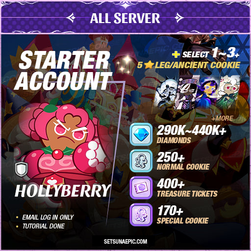 Cookie Run Kingdom Account 5* Holly Berry Starter All Server