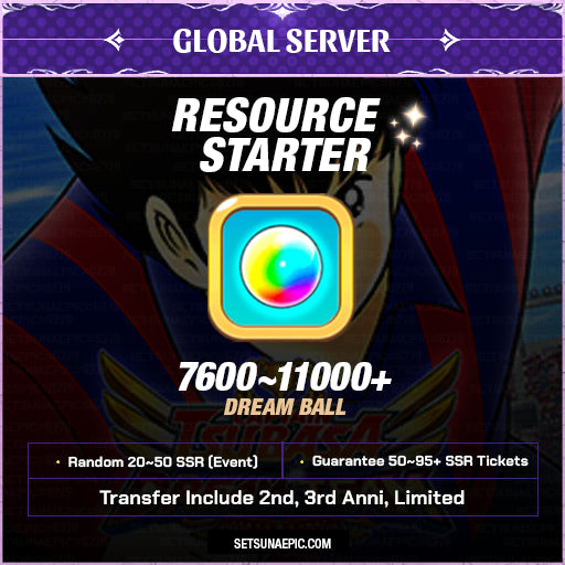 Captain Tsubasa Dream Team Account Super Starter Global