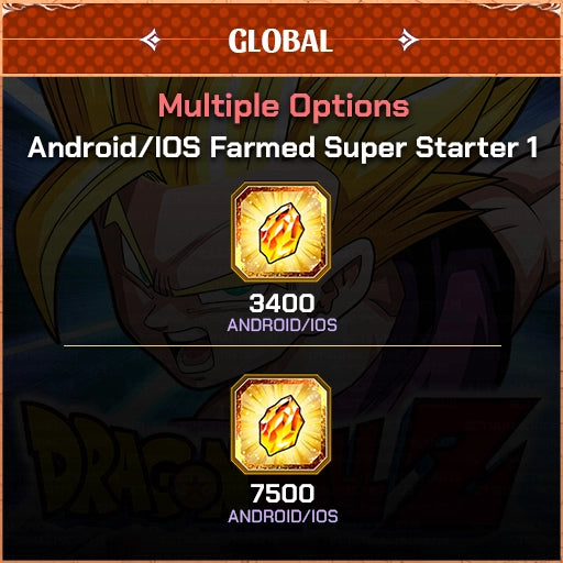 Dragon Ball Z Dokkan Battle Account Farmed Super Starter 1 Global Android/Ios