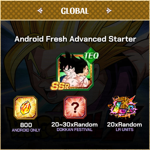 Dragon Ball Z Dokkan Battle Account Fresh Advance Starter Global Android/Ios