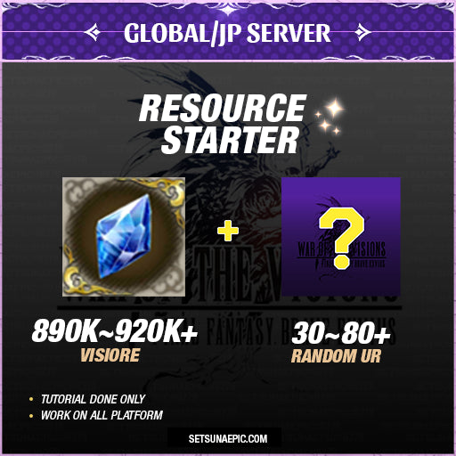 War of the Visions FFBE Account Resource Starter Global Server