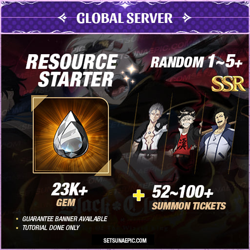 Black Clover M Account Resource Starter Global Server