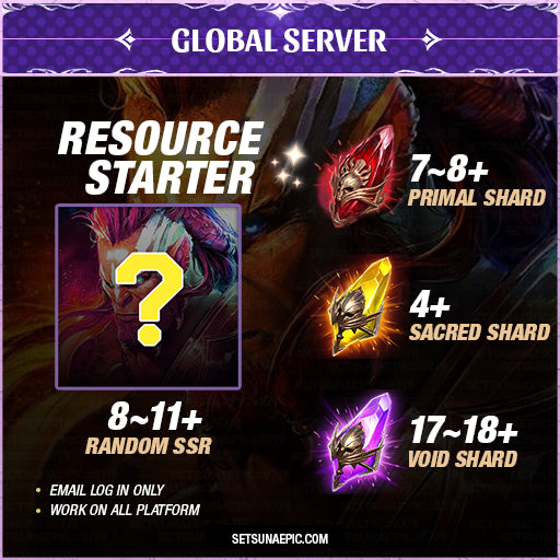 Raid Shadow Legend Account Resource Starter Global Server