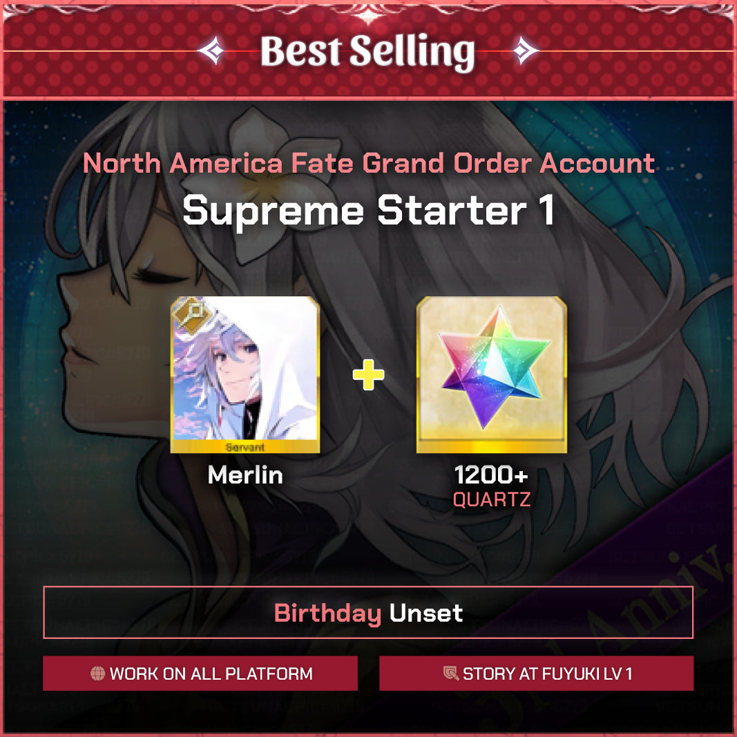 Fate Grand Order Account Merlin Supreme Starter North America