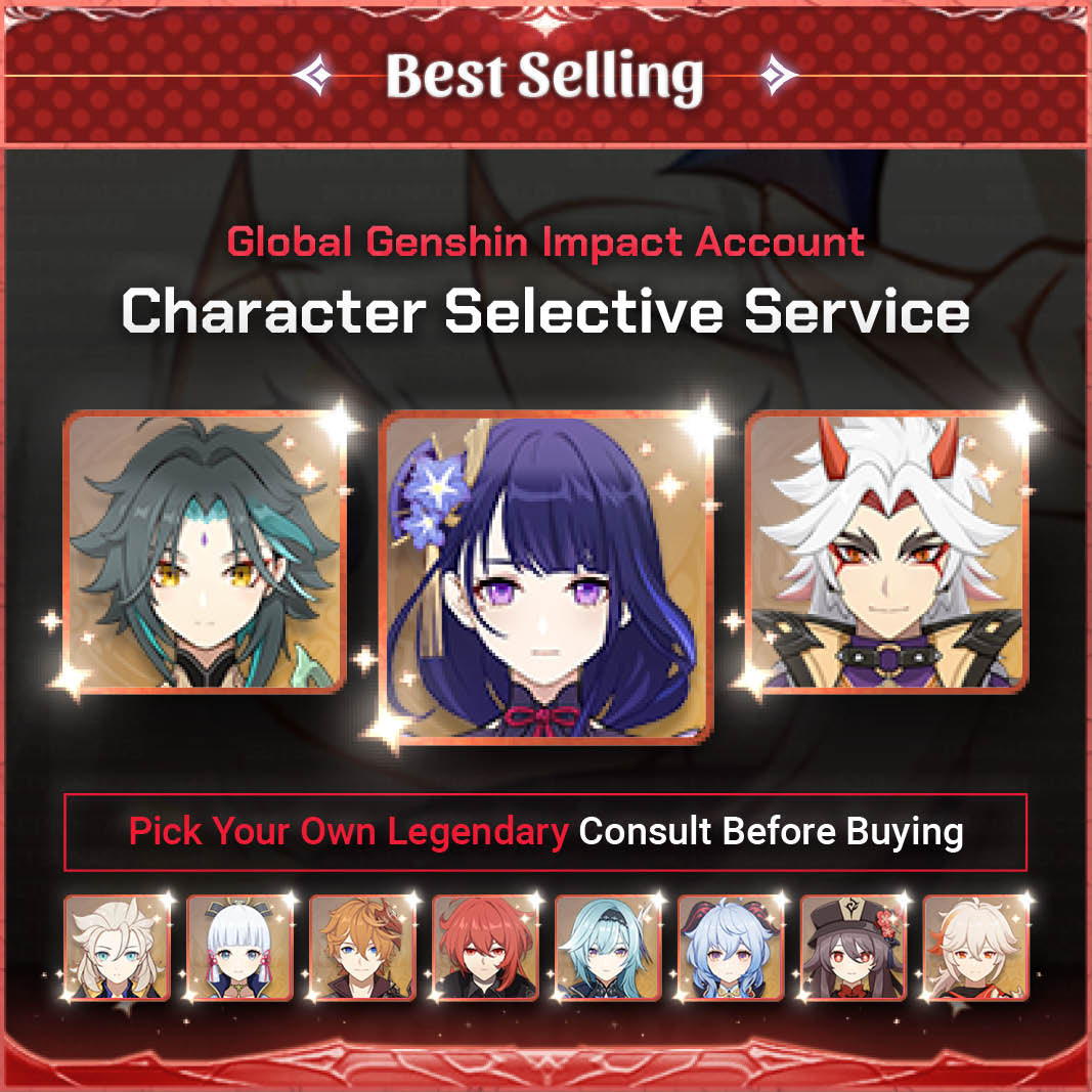 Genshin Impact Account Character Selective Starter All Server