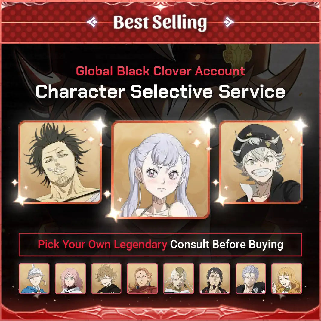 Black Clover M Account Character Selective Starter