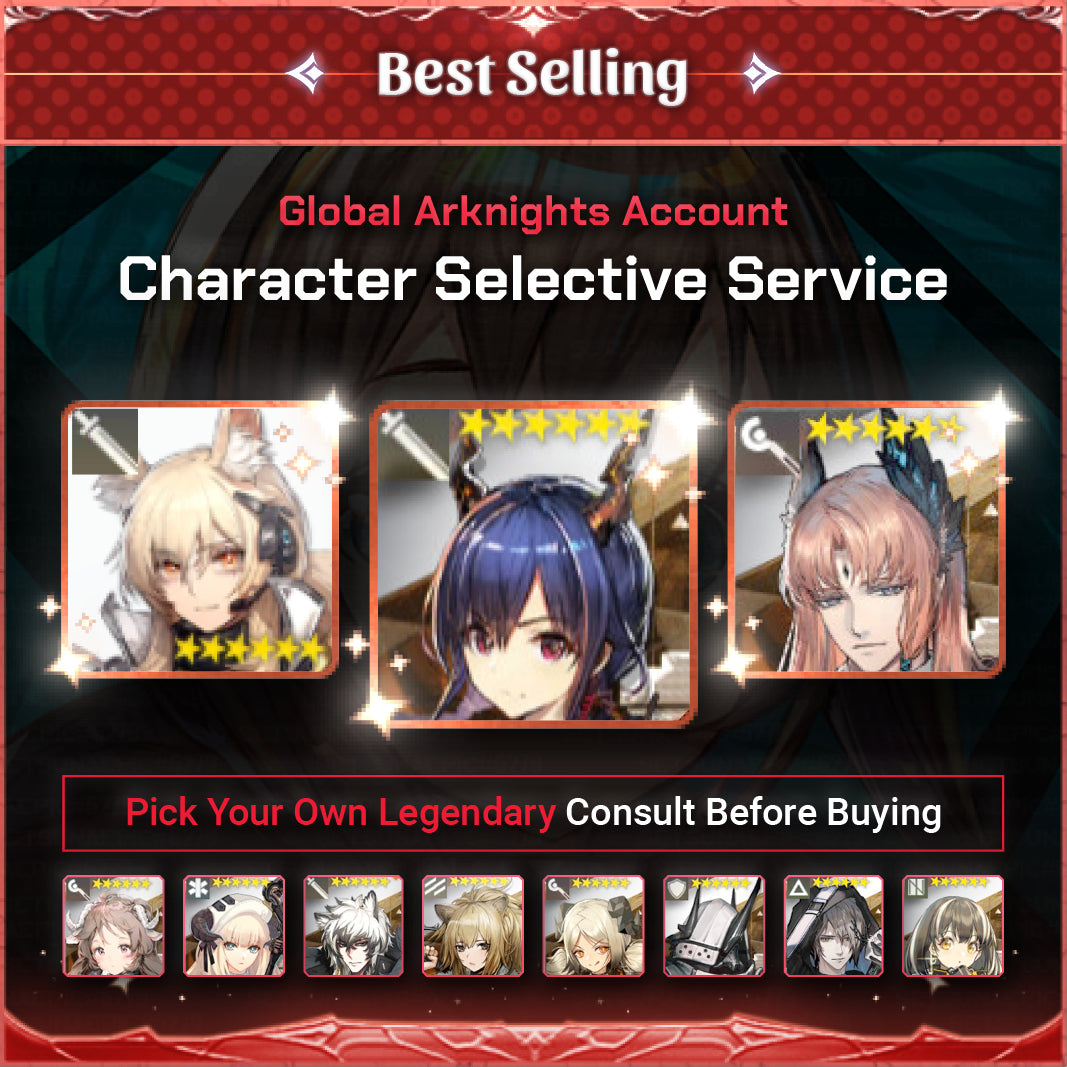 Arknight Accounts Character Selective Starter Global/Japan