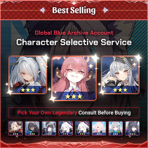 Blue Archive Account Character Selective Starter America & Global Server