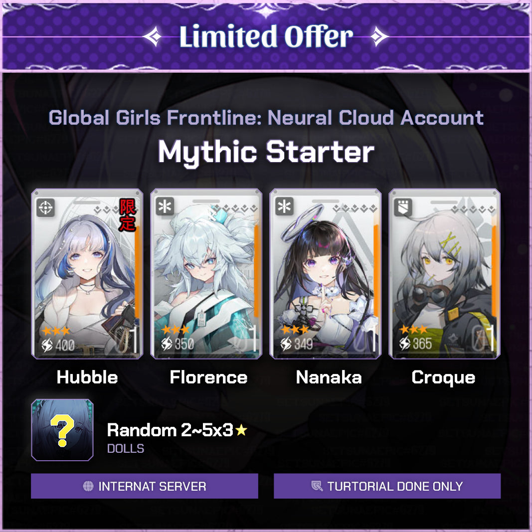 Neural Cloud Account Mythic Starter Global Server