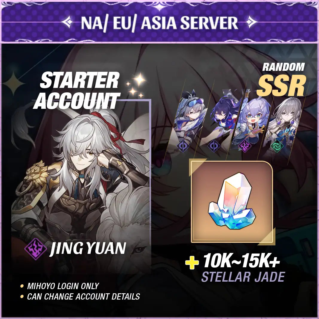 Jing Yuan - Honkai: Star Rail Account Farmed Starter