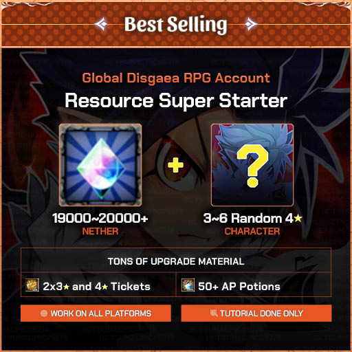 [Global] Disgaea RPG DRPG Account Super Starter