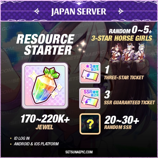 Uma Musume Pretty Derby Account Resource Starter Japan Server