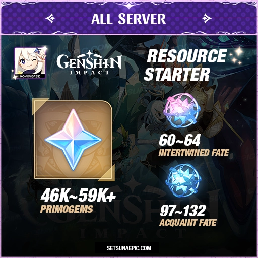 Resource Genshin Impact Starter Account All Server