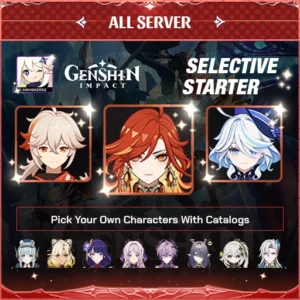 Genshin Impact Account Character Selective Starter All Server