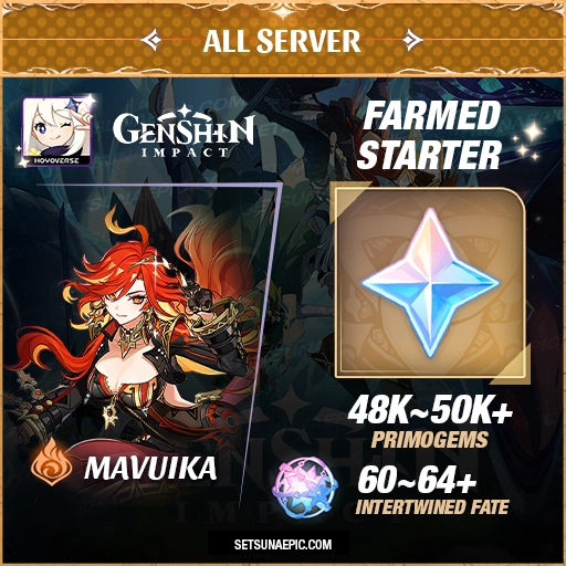 mavuika genshin impact farmed account