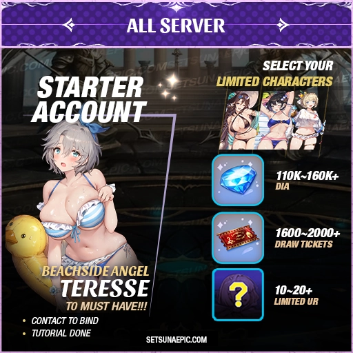 Beachside Angel Teresse Brown Dust 2 Account Starter All Server