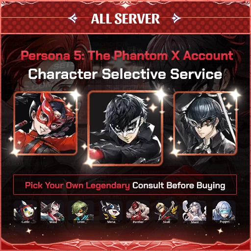 Persona 5: The Phantom X Account Character Selective Starter All Server