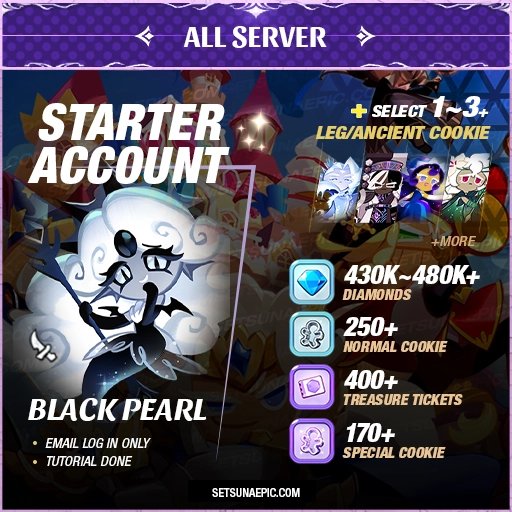 Cookie Run Kingdom Account Black Pearl Starter All Server