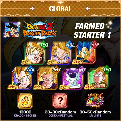 Dragon Ball Z Dokkan Battle Account Resource Starter Tier 1