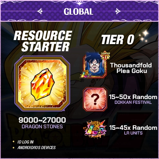 Dragon Ball Z Dokkan Battle Account Resource Starter