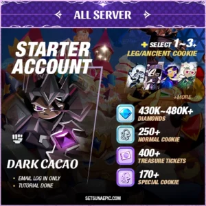 Cookie Run Kingdom Account Dark Cacao Starter All Server