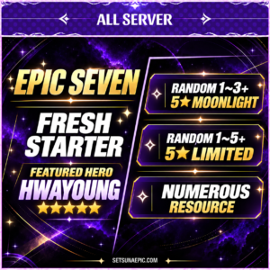 Epic Seven Account 5* Moon Light Hwayoung Starter Account All Server