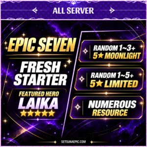 Epic Seven Account 5* Moon Light Architect Laika Starter Account All Server
