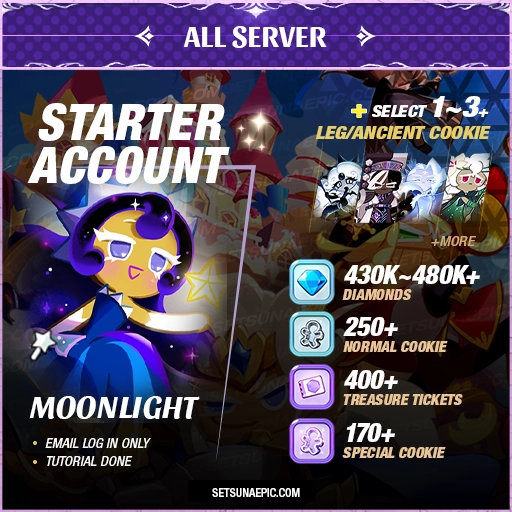 Cookie Run Kingdom Account Moon Light Starter All Server