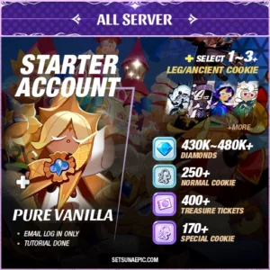 Cookie Run Kingdom Account Pure Vanilla Starter All Server