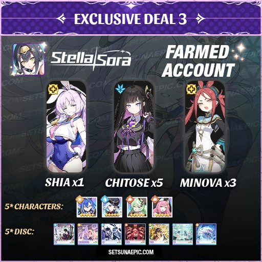 Exclusive Deal 3 Chitose Stella Sora Account Starter Global Server