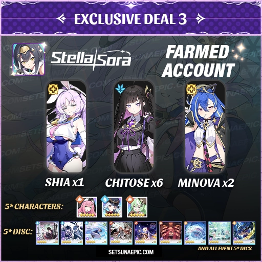 Exclusive Deal 3 Chitose Stella Sora Account Starter Global Server