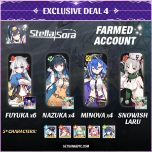 Exclusive Deal 4 Fuyuka x 6 Stella Sora Account Starter Global Server