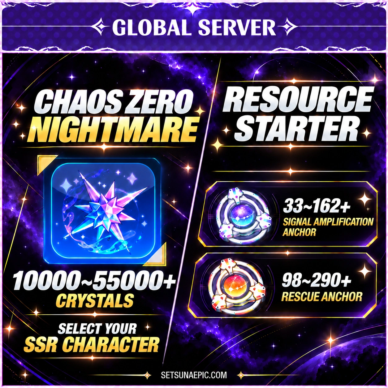 Chaos Zero Nightmare Account Resource Starter Global Server