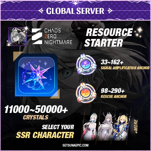 Chaos Zero Nightmare Account Resource Starter Global Server
