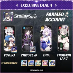 Exclusive Deal 4 Chitose x 6 Stella Sora Account Starter Global Server