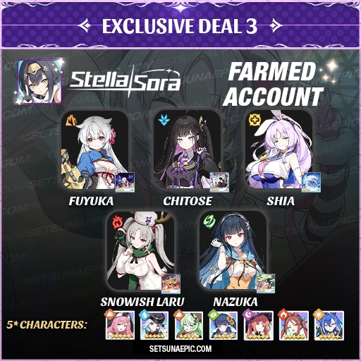 Exclusive Deal 3 Chitose Stella Sora Account Starter Global Server