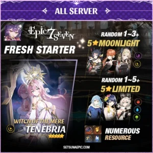 Epic Seven Moon Light Witch of the Mere Tenebria Starter Account