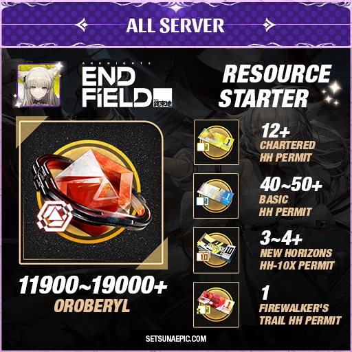 arknight end field resource starter account