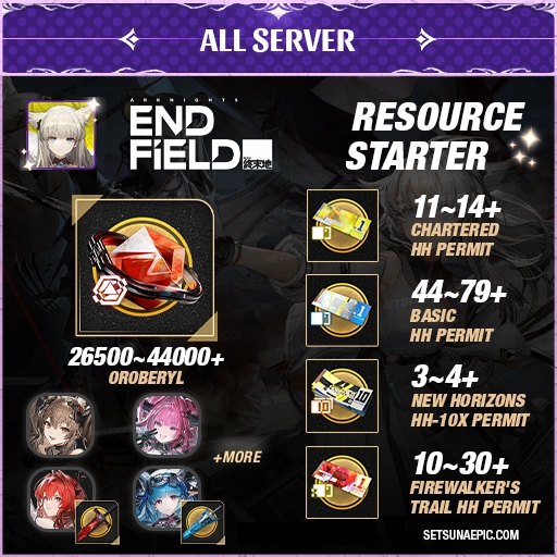 arknight endfield resource starter account