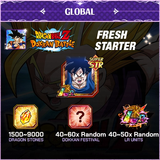 Dragon Ball Z Dokkan Battle Account Resource Fresh Starter Global Server