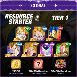 Dragon Ball Z Dokkan Battle Account Resource Starter Tier 1
