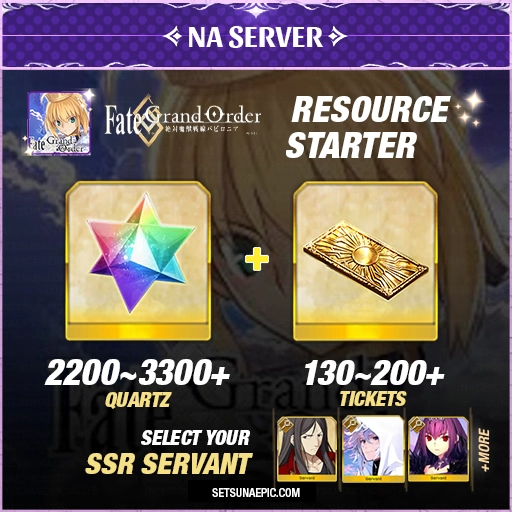Fate Grand Order Account Resource Starter NA Server