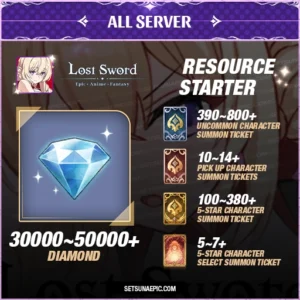 Lost Sword Account Resource Starter Global Server