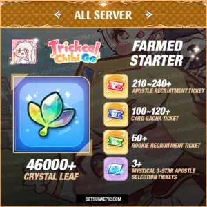 trickcal chibi go farmed starter account