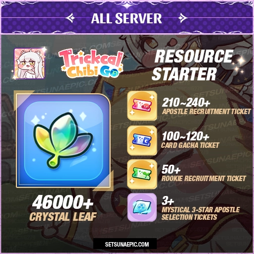 Trickcal Chibi: Go Account Resource Starter Global Server