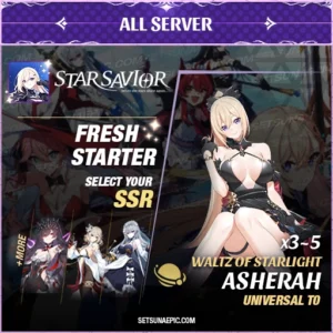 Asherah Waltz of Starlight Star Savior Starter Account All Server