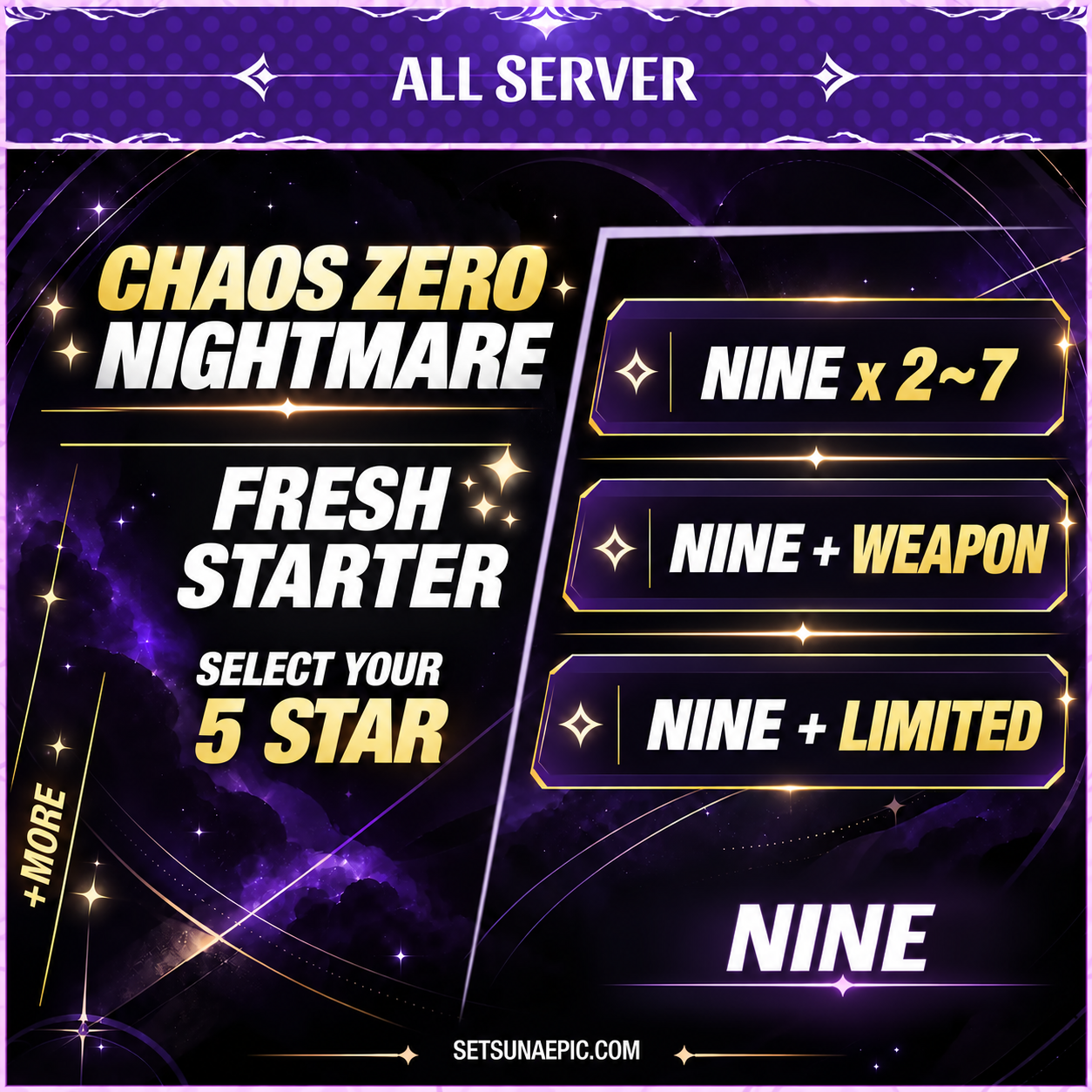 Nine Chaos Nightmare Zero Account Starter All Server